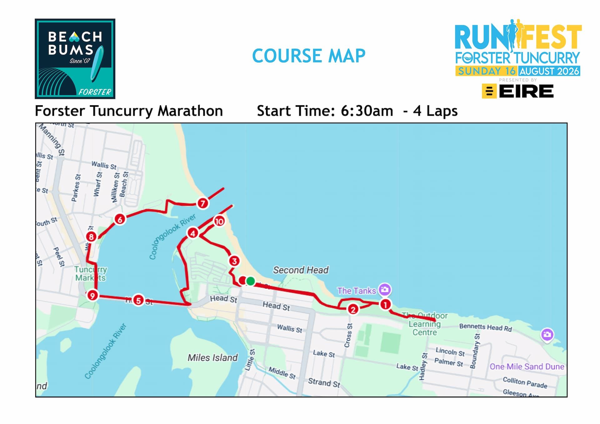 Course Guide Forster-Tuncurry | Run Fest