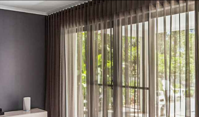 Sheer Curtains Over Large Windows in a Modern Living Room — NT Blinds in Yarrawonga, NT