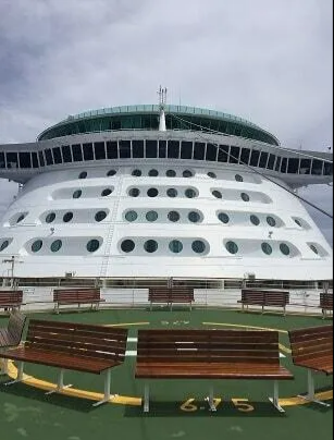 Forward View of a Cruise Ship Deck With White Curved Superstructure — NT Blinds in Yarrawonga, NT