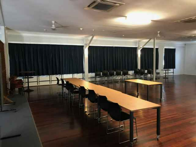 Empty Meeting Room With Long Tables — NT Blinds in Yarrawonga, NT