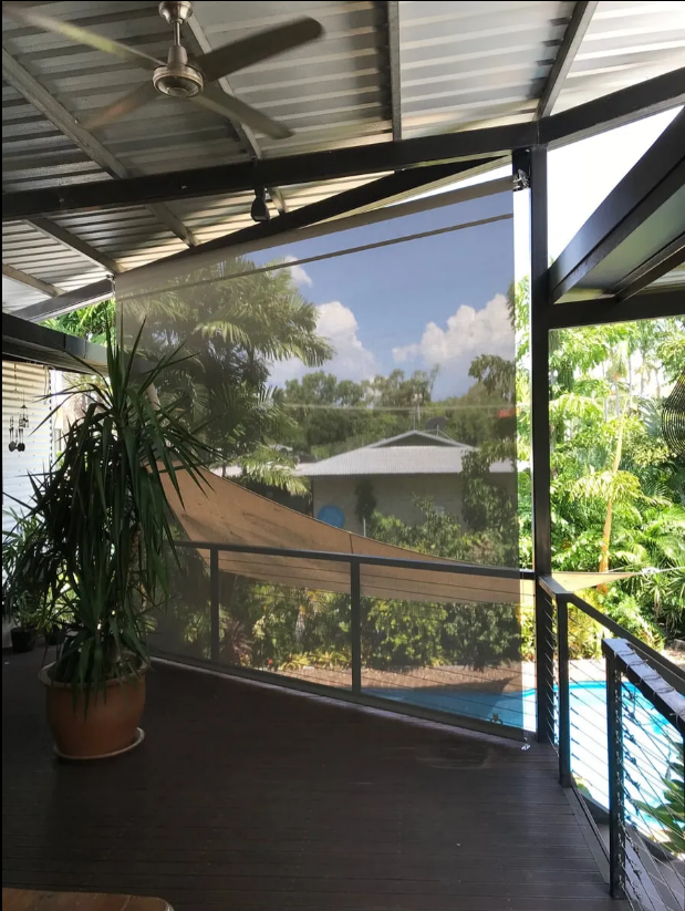 Covered Patio With Ceiling Fan — NT Blinds in Yarrawonga, NT