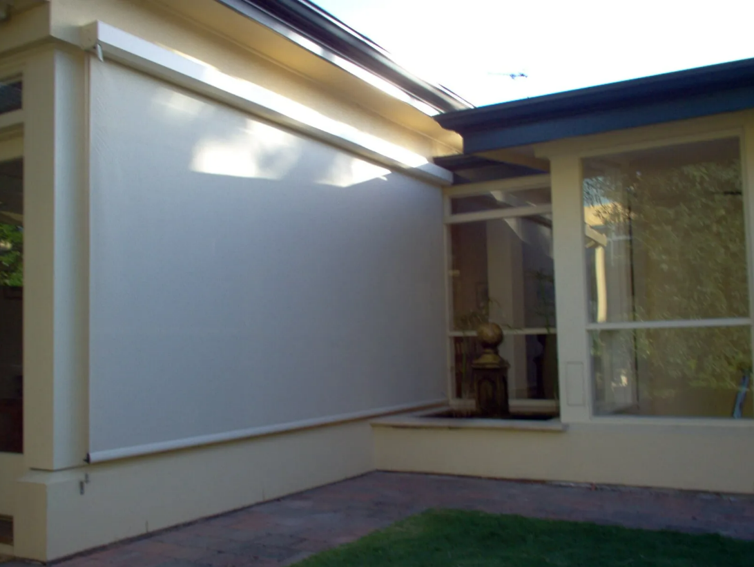 Modern House Patio With a White Wall — NT Blinds in Yarrawonga, NT