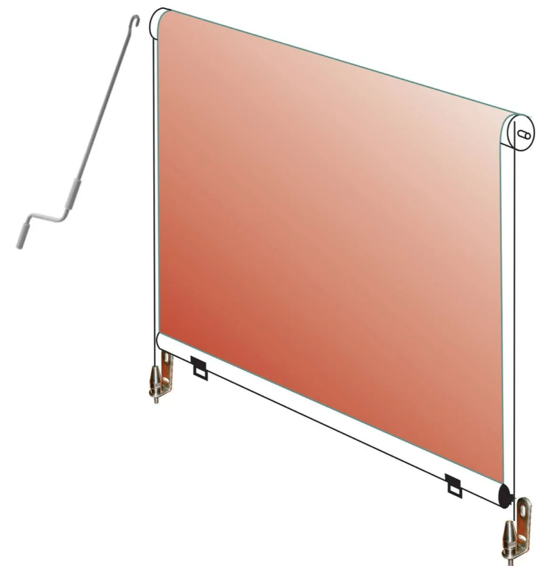 Orange and White Roller Blind — NT Blinds in Yarrawonga, NT