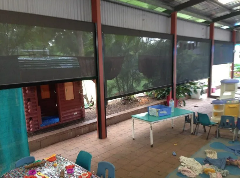 Outdoor Patio With Tables — NT Blinds in Yarrawonga, NT
