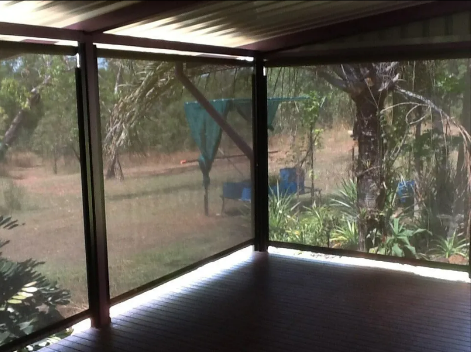 Covered Porch With Screened Walls — NT Blinds in Yarrawonga, NT