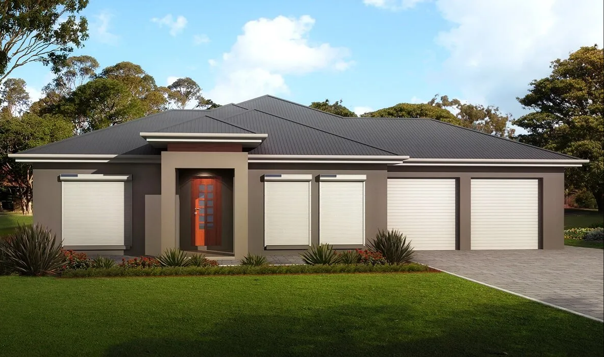 Modern Single-story House With Gray Roof — NT Blinds in Yarrawonga, NT
