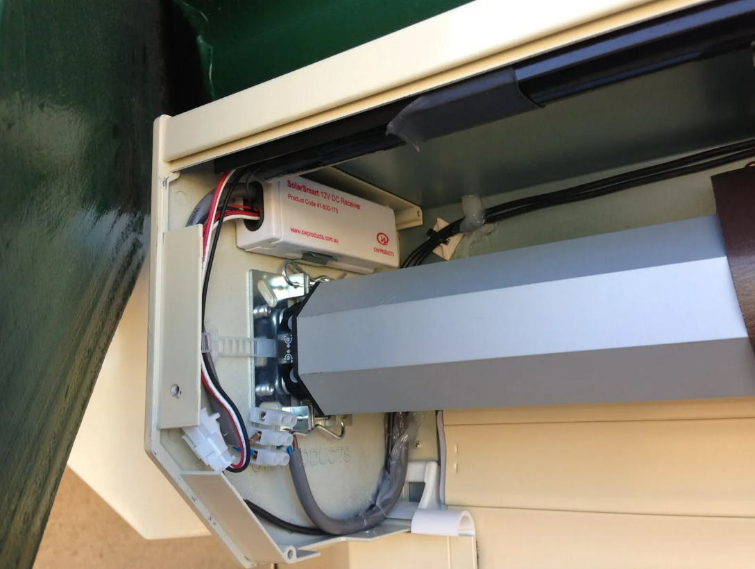 Opened Electrical Cabinet With Wiring, Circuit Components — NT Blinds in Yarrawonga, NT
