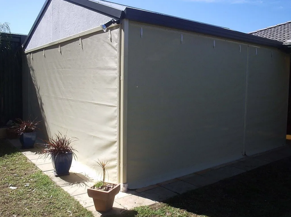 Beige Outdoor Storage Shed — NT Blinds in Yarrawonga, NT