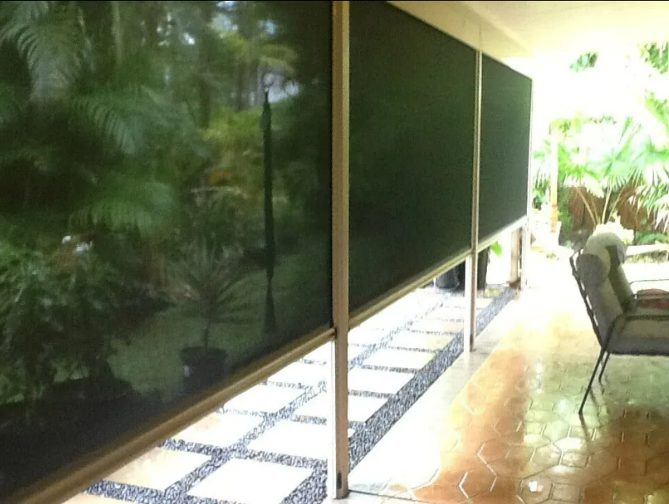 Long Green Roller Shades — NT Blinds in Yarrawonga, NT