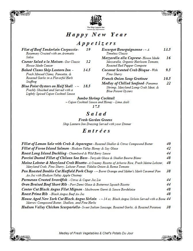 The Ship Lantern Inn Milton NY Fine Dining Seafood Restaurant