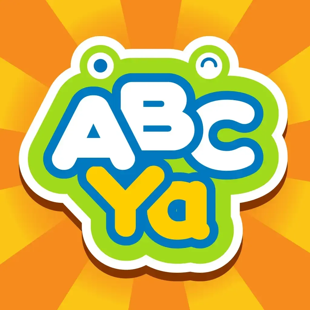 A sticker that says abc ya with a frog on it