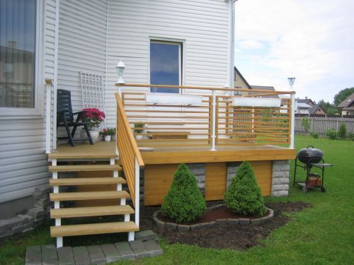 dārza mēbeles trepes nojumes terases