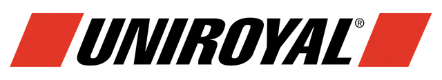 Uniroyal logo in black text with red rectangles.