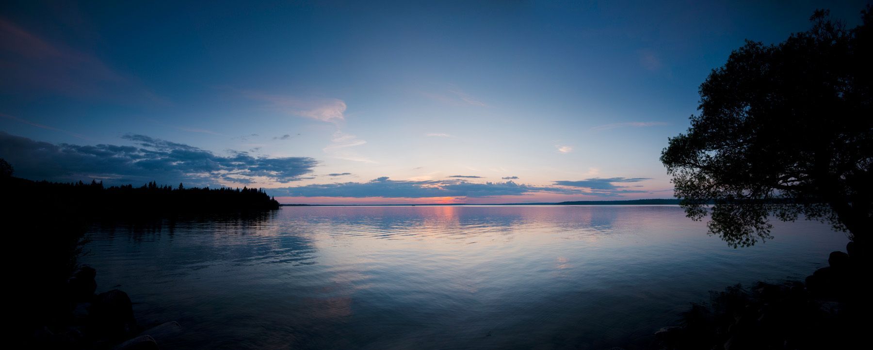 Blue hour approaching at Clear Lake in Wasagaming, Manitoba, Canada.
