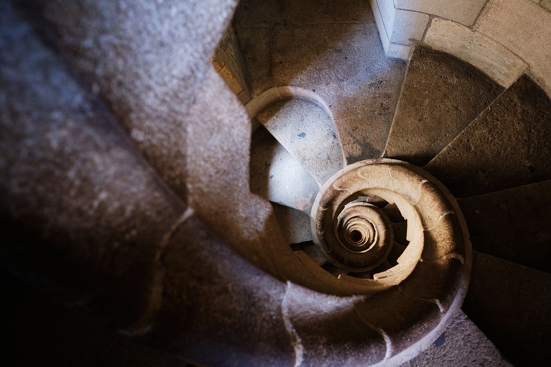Fibonacci spiral in the Passion Tower of Sagrada Familia