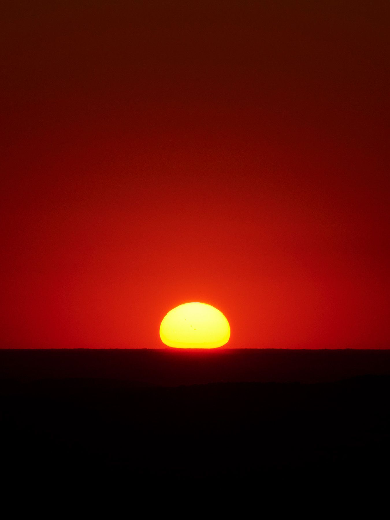An amazing sunset and refraction phenomenon. 
