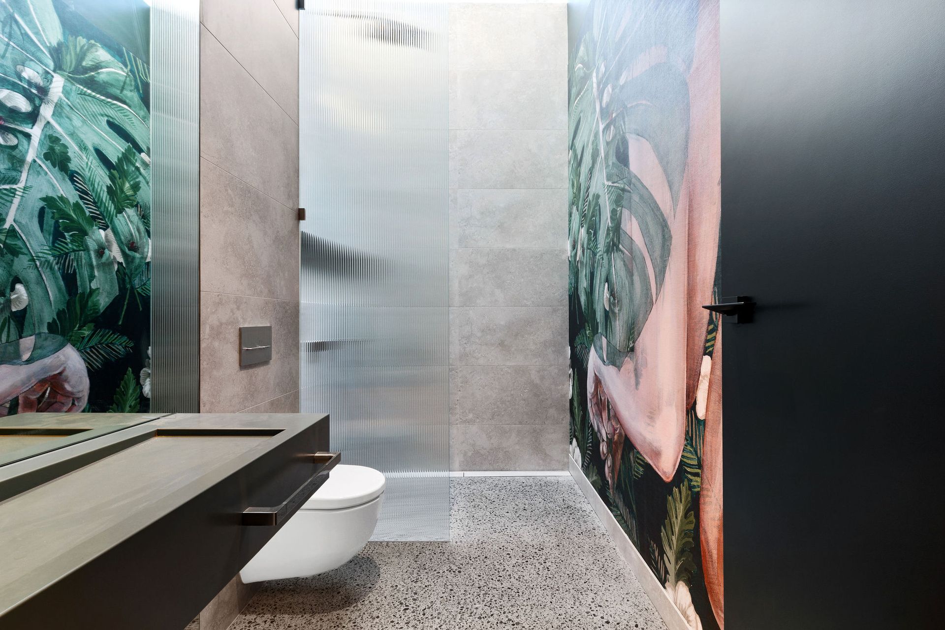 A Bathroom With A Walk In Shower And A Sink — Frameless Shower Installations In Maroochydore, QLD