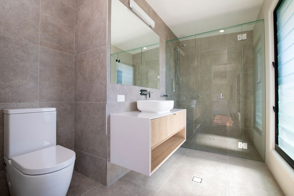 Frameless Shower Screen Installed in The Bathroom