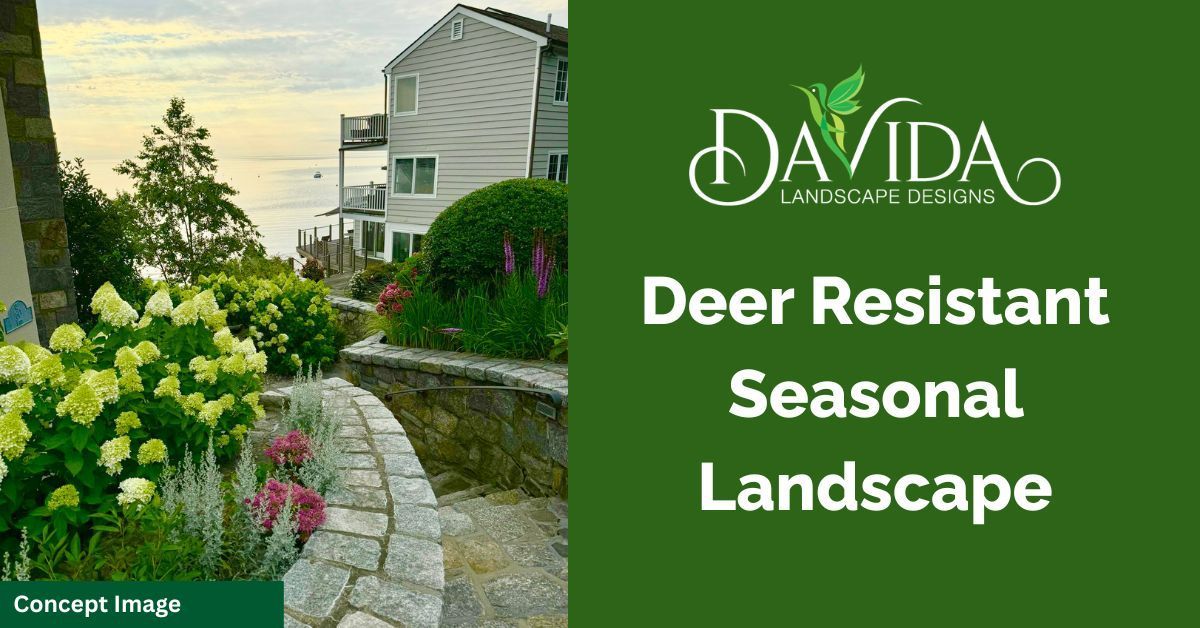 A layered garden bed showing seasonal texture with a simple 3–4 color palette at a