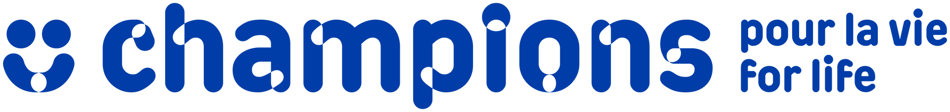 A logo for champions for life pour la vie