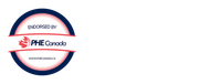 A logo for phe canada program endorsement is shown on a white background