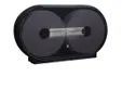 Tork Twin Jumbo Bath Tissue Roll Dispenser - Holds 2 rolls with 1600 feet per roll - Black