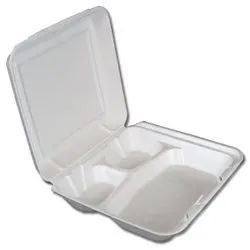 3 Compartment Hinged Food Container Foam - 200/cs