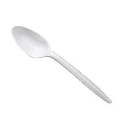 Med. Wt. Plastic Spoons - White, 1000/cs