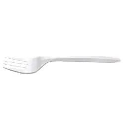 Med. Wt. Plastic Forks - White, 1000/cs