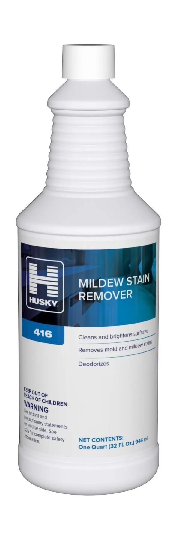 Husky 416 - Mildew Stain Remover - 32 oz. Cleans, brightens, and removes mold and mildew stains.