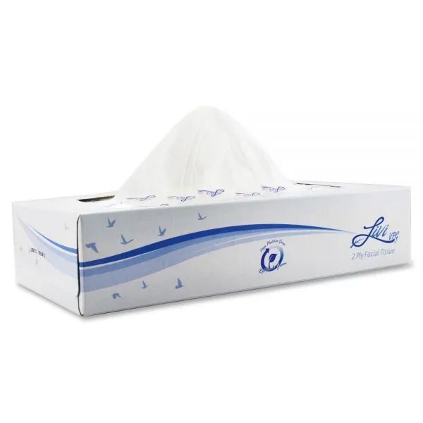Livi Facial Tissues Flat - White, 100 sheets/box, 30/cs
