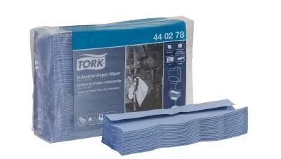 Tork Industrial Paper Wipes - 90 per pack - Blue