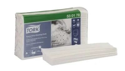 Tork Heavy-Duty Cleaning Cloth - 100 per pack - White