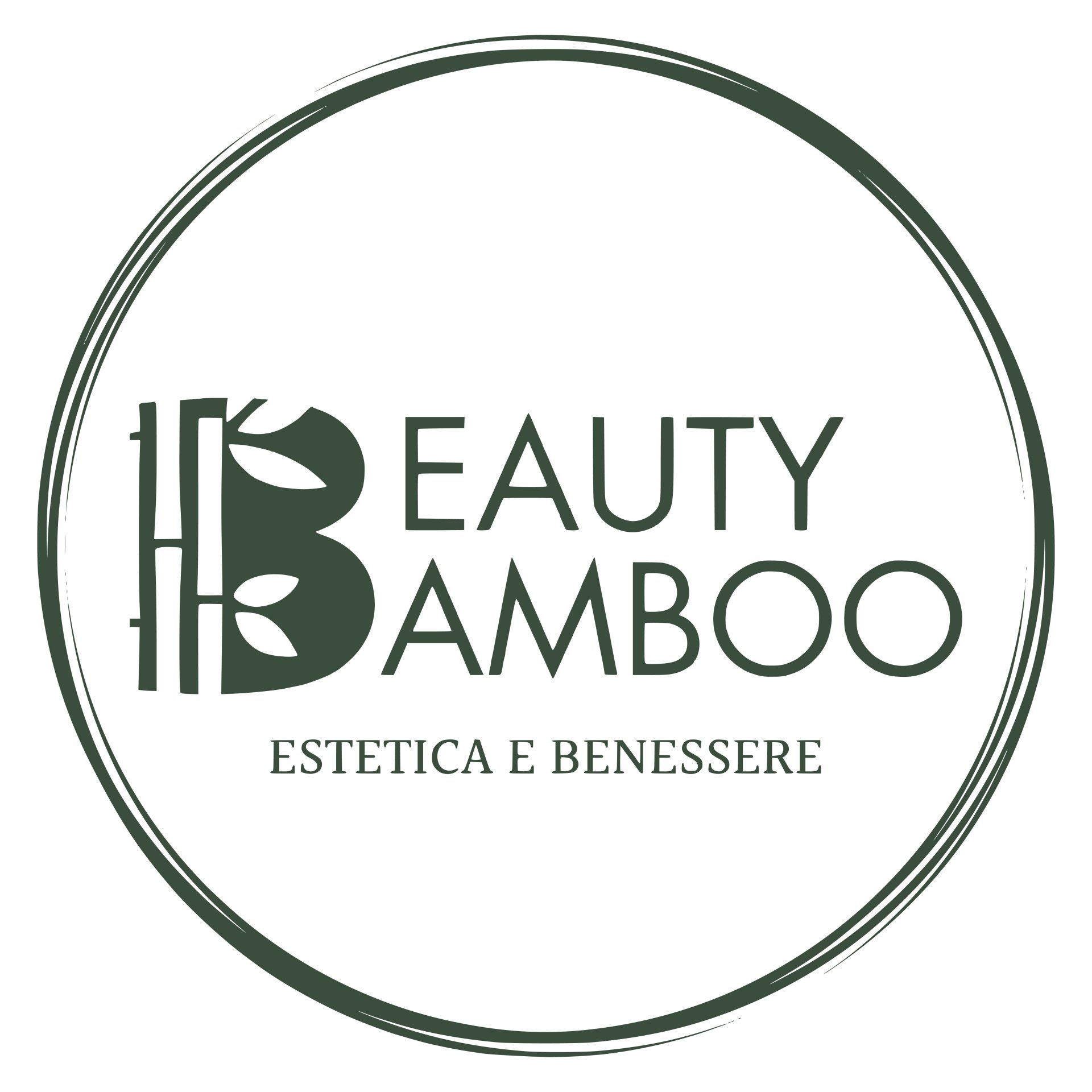 Un logo per un salone di bellezza chiamato beauty bambù.
