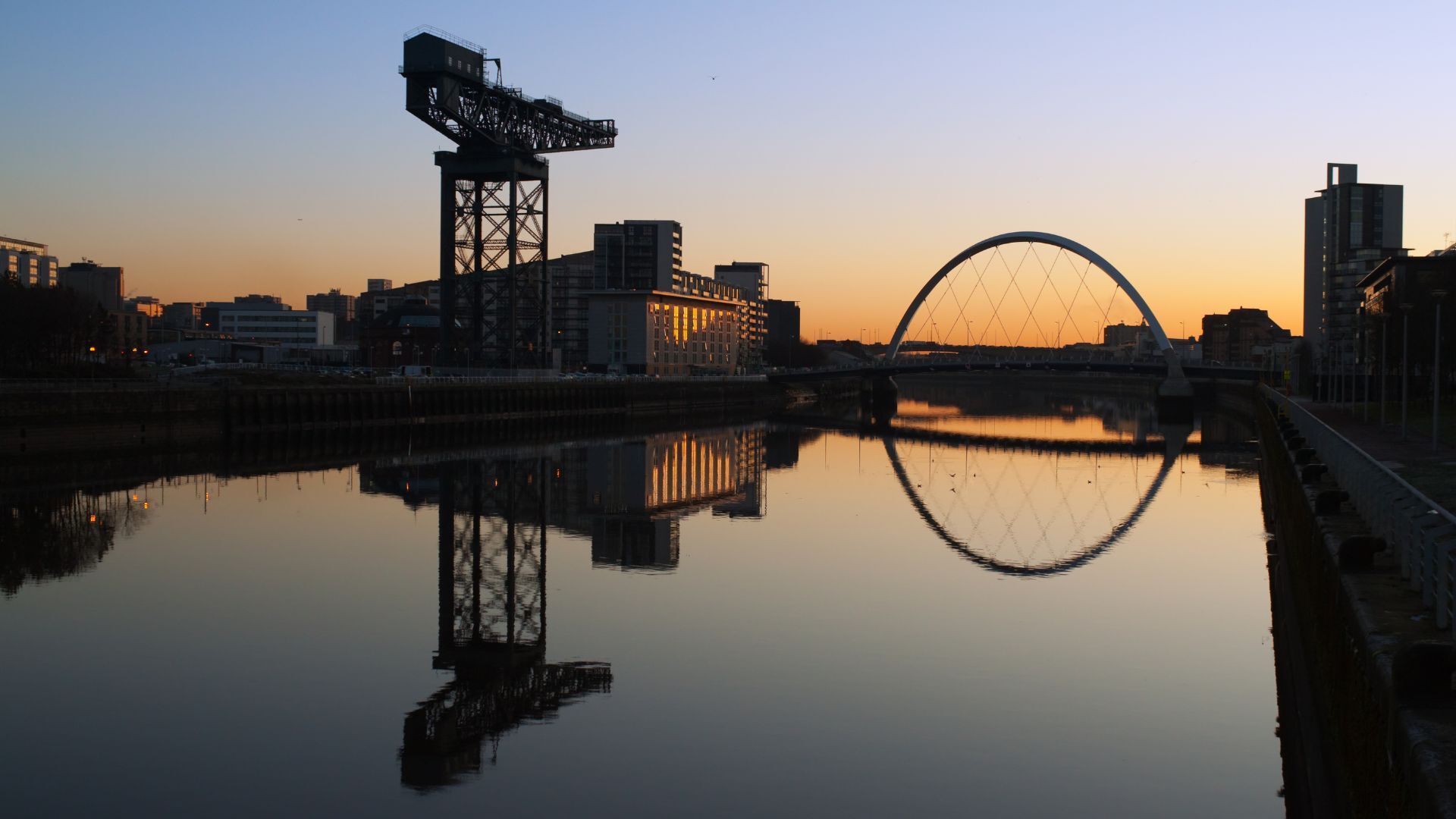 Glasgow city twilight