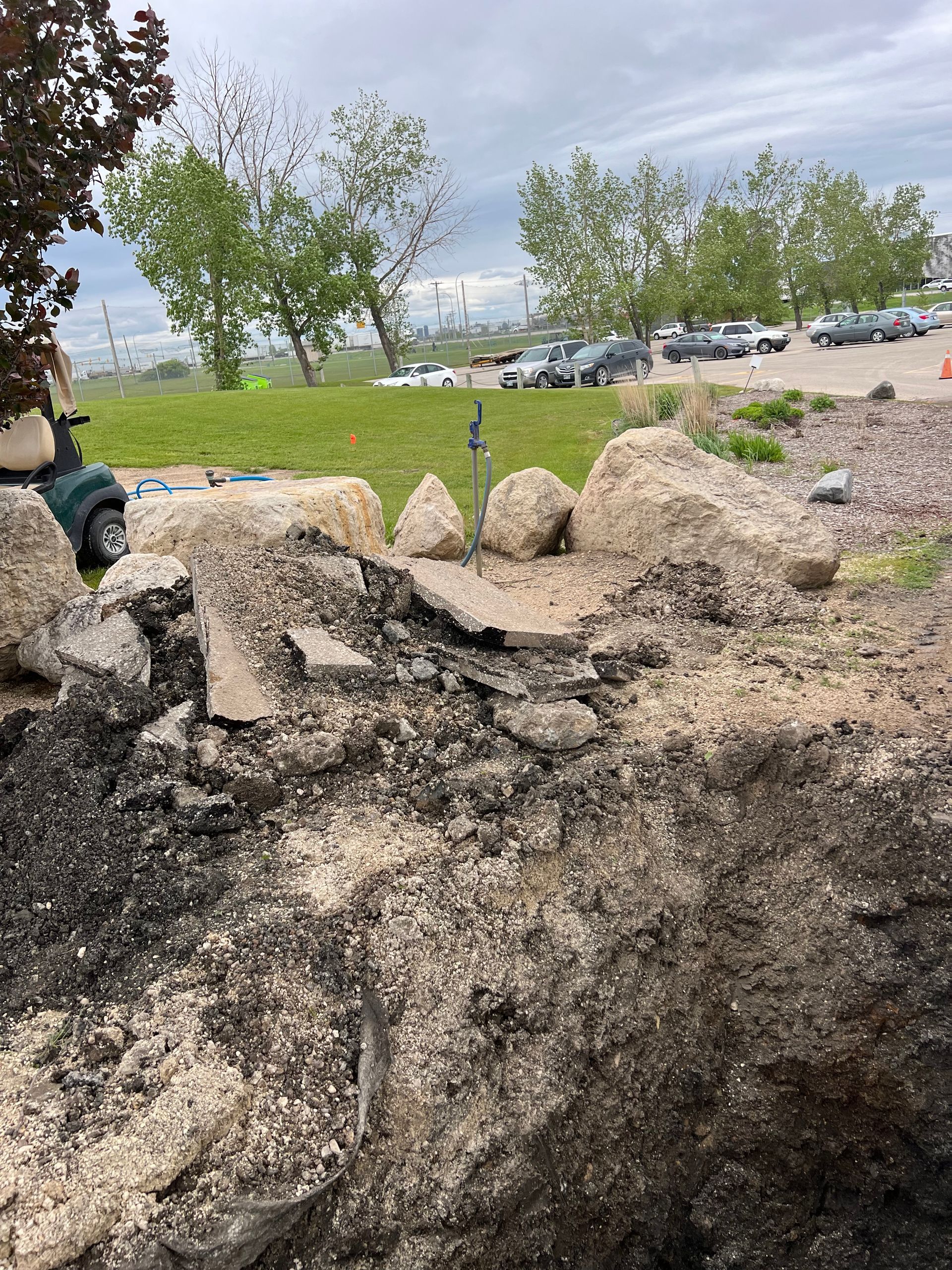 sewer line repair in driveway manitoba