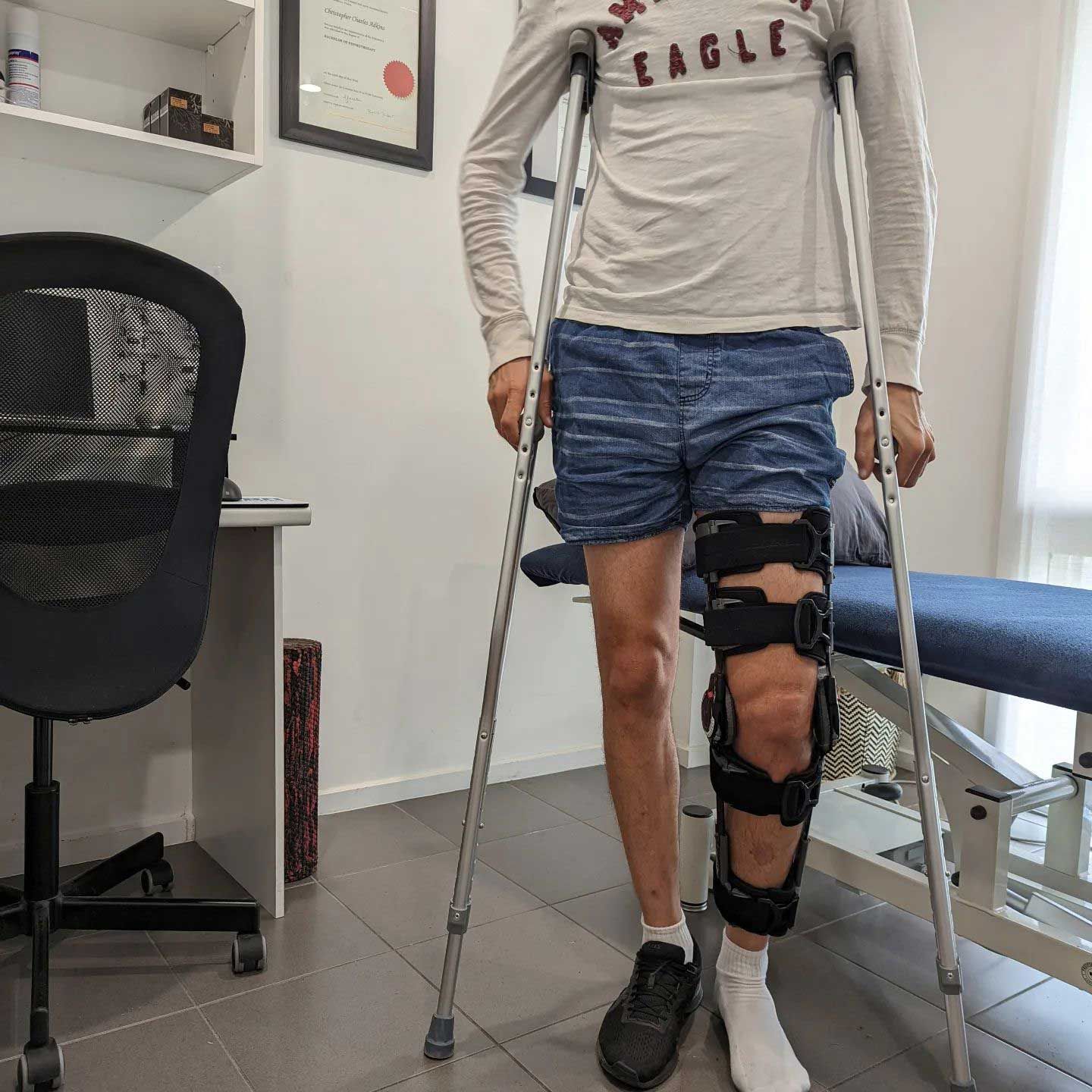 At The Clinic, a Recovering Man Receiving Care For His Injury — Return to Performance Physiotherapy in Epsom, VIC