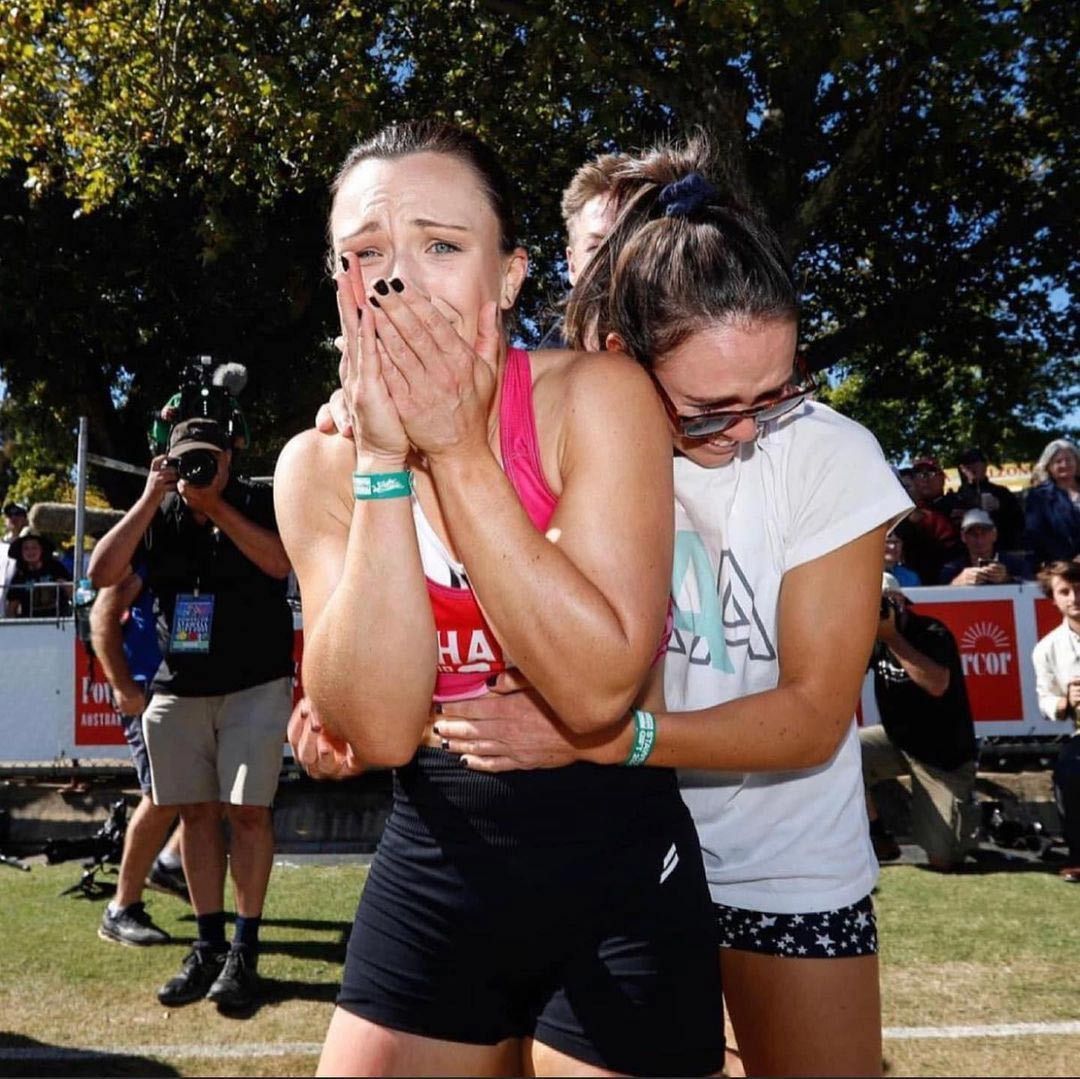 Two Women, One in a 'ha' Shirt, Sharing a Heartfelt Embrace — Physiotherapy Exercises in Epsom VIC