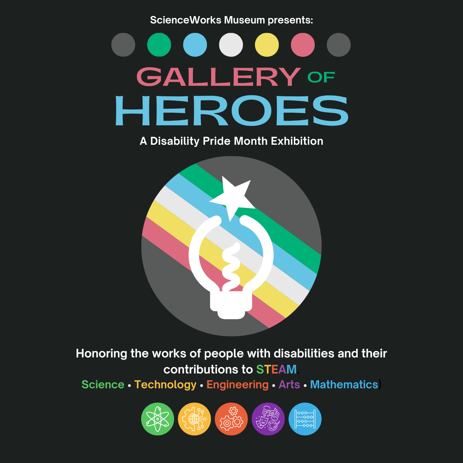 ScienceWorks Hands-On Museum Presents:
Gallery of Heroes — A Disability Pride Moth Exhibition