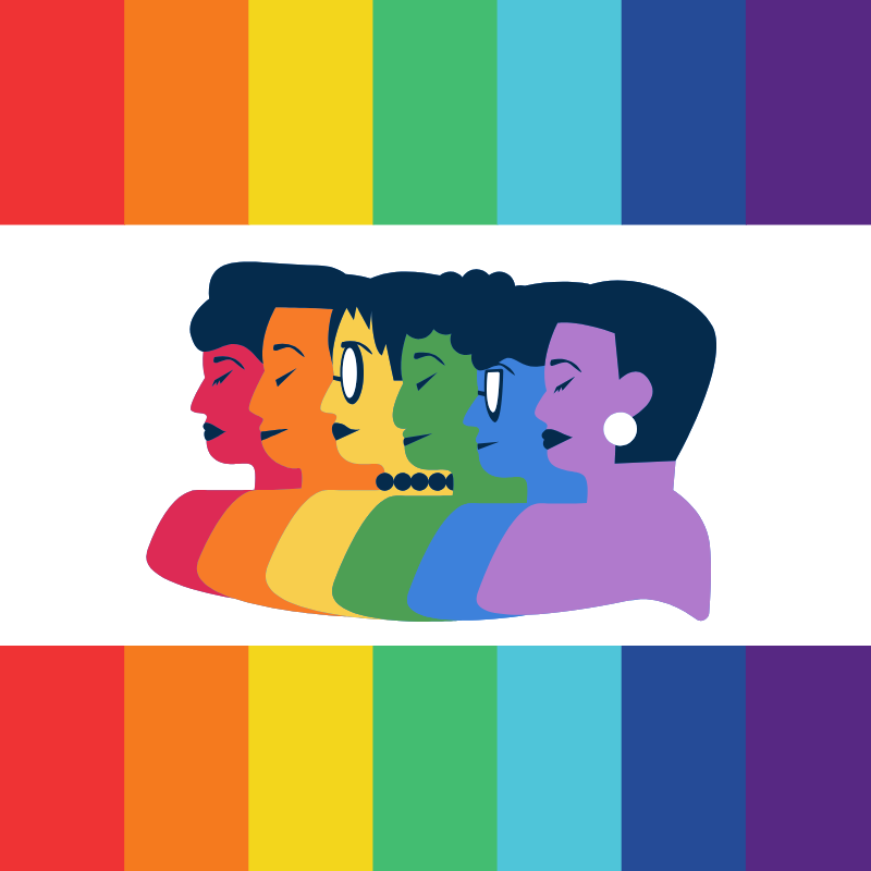 rainbow silhouettes