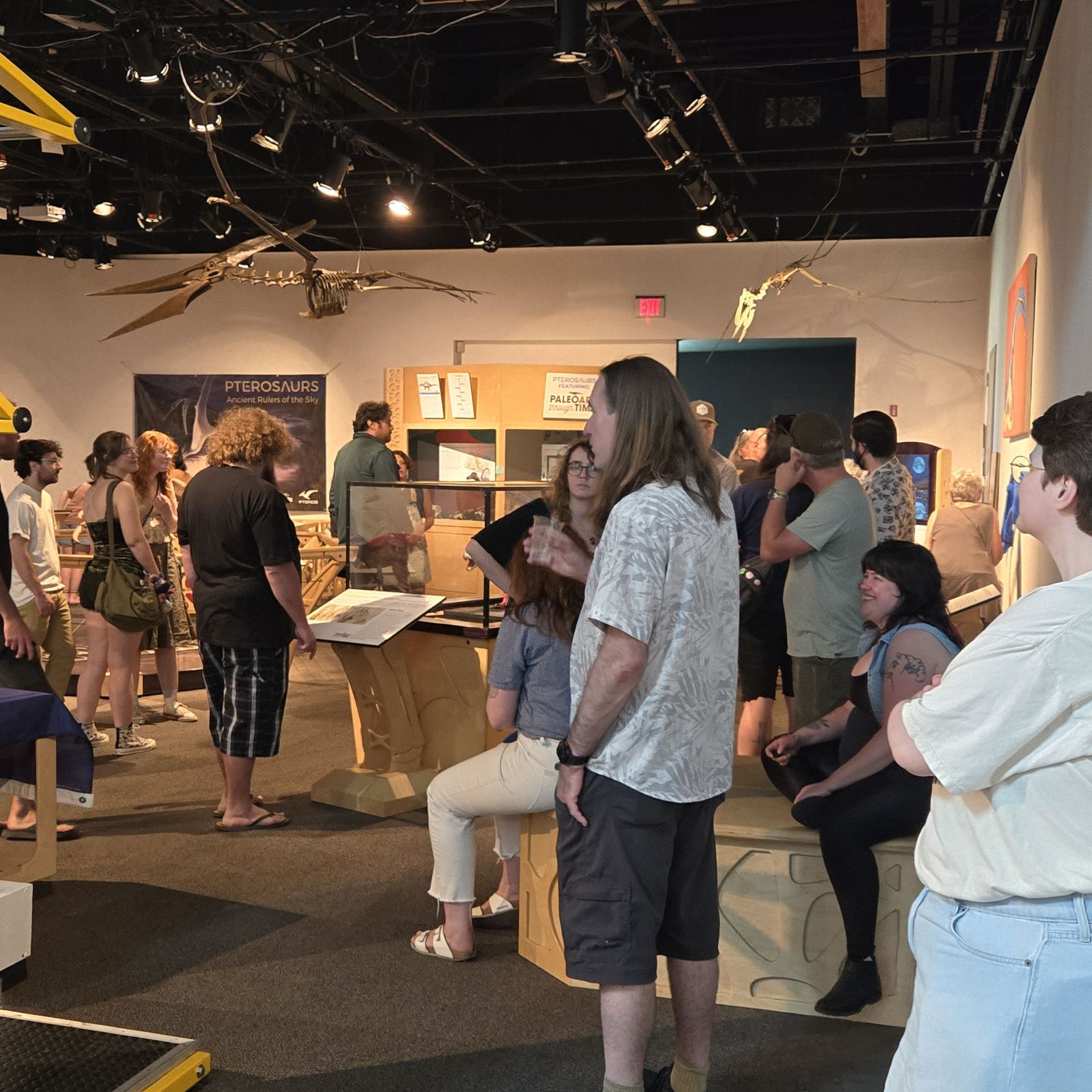 Guests at the opening reception of Paleoart Through Time.