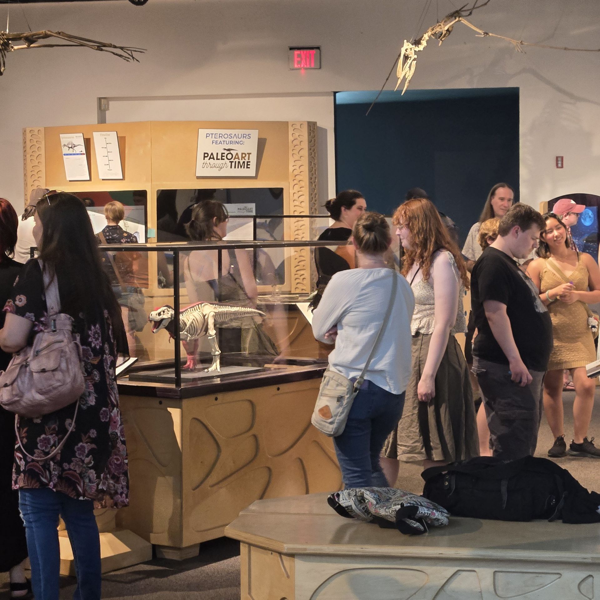 Guests at the opening reception of Paleoart Through Time.