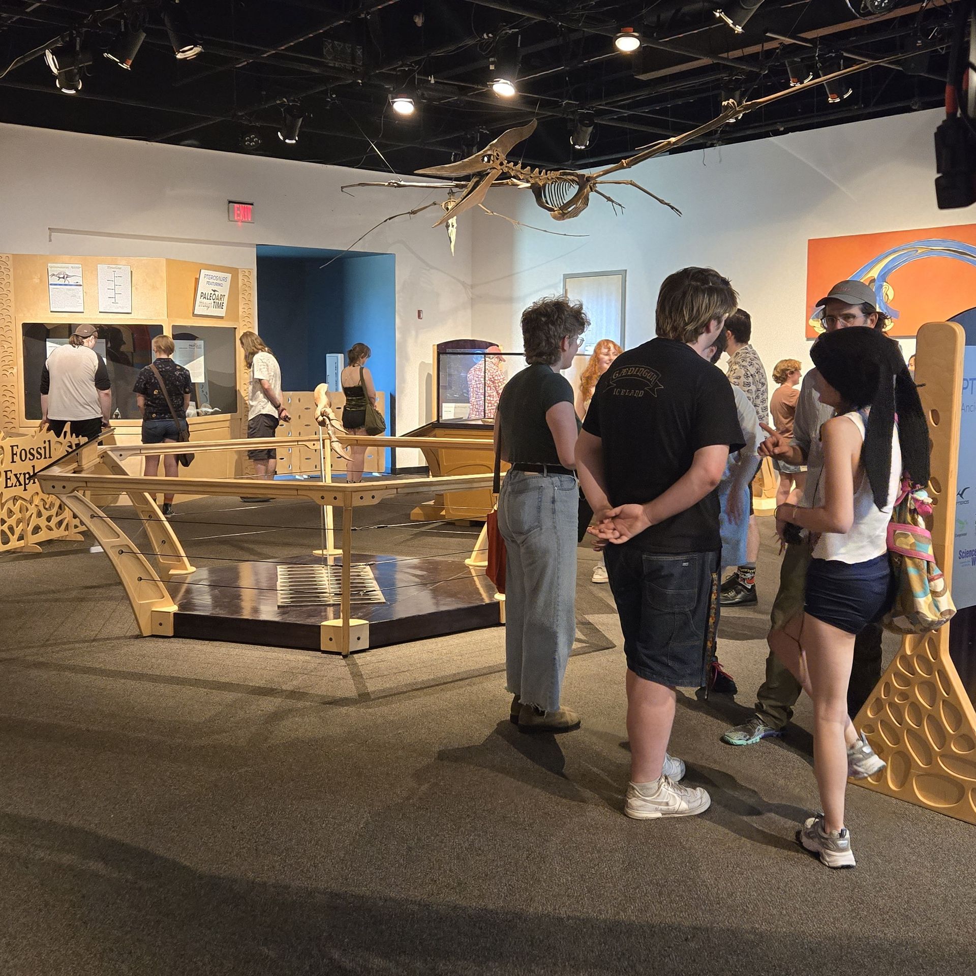 Guests at the opening reception of Paleoart Through Time.