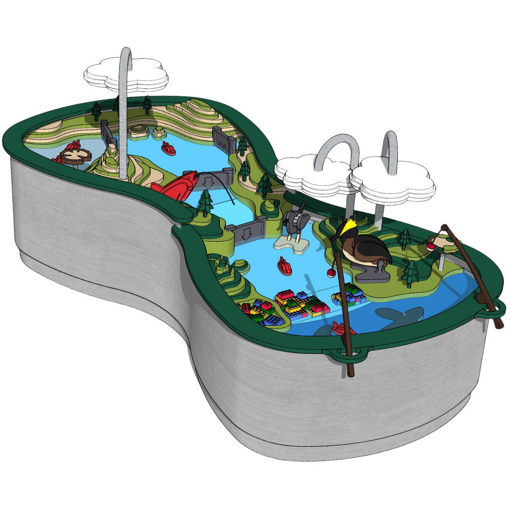 Klamath River Water Table design - side view