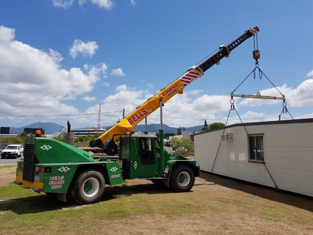 Crane Lift the Barracks — Bell's Carrying & Crane Hire Service Pty Ltd in Bungalow, QLD