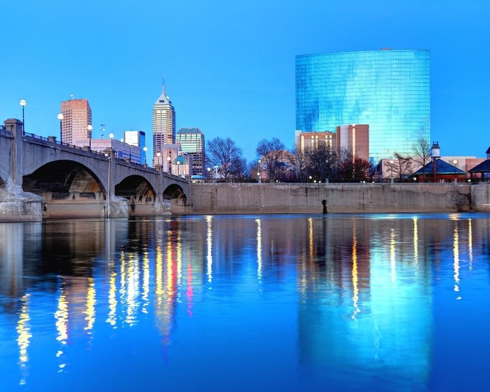 Bridge to Indianapolis at night, How much does it cost to live in Indianapolis Bridge to Indianapolis at night, How much does it cost to live in Indianapolis
