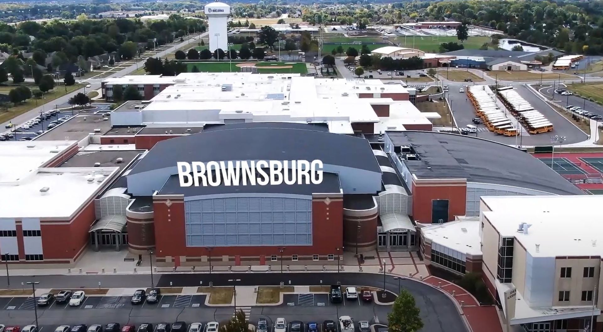 Brownsburg IN School aerial Brownsburg IN School aerial