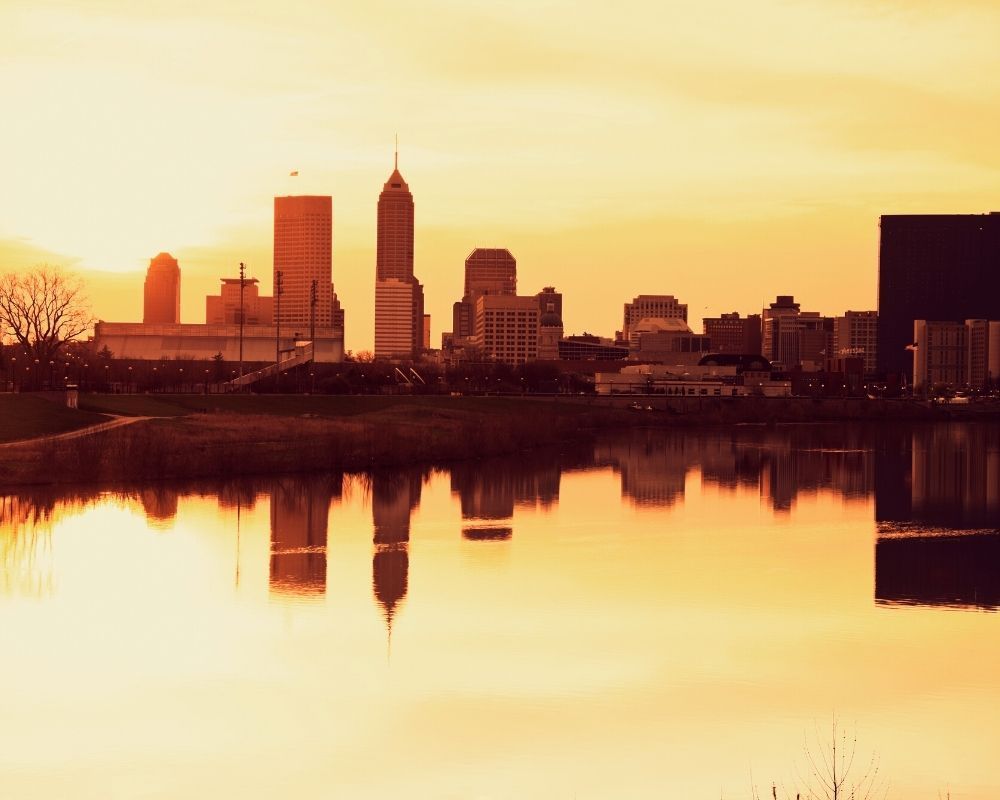 Indianapolis at sunset, Tornadoes when Living in Indianapolis, IN Indianapolis at sunset, Tornadoes when Living in Indianapolis, IN