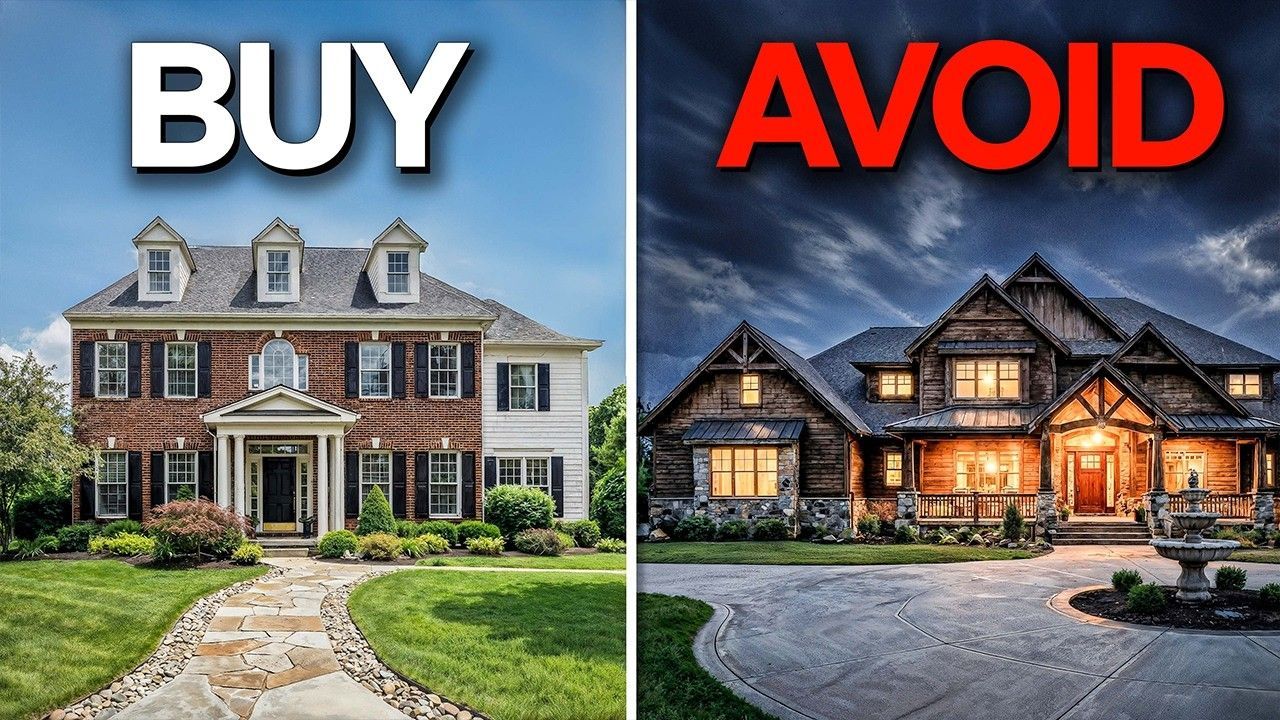 A side-by-side comparison of two houses, labeled 