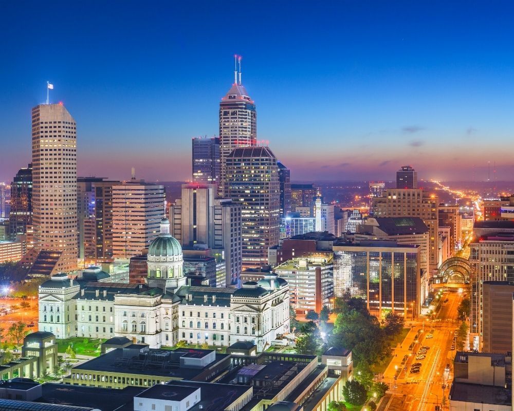 Living in Downtown Indianapolis at night, Tornadoes when Living in Indianapolis, IN Living in Downtown Indianapolis at night, Tornadoes when Living in Indianapolis, IN